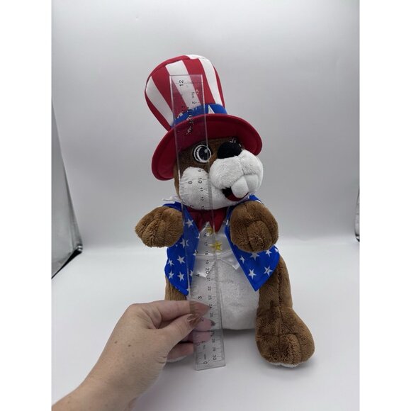 Buc-ees Plush Beaver Uncle Sam Fourth of July 4th USA Patriotic Stuffed Animal - Picture 7 of 7